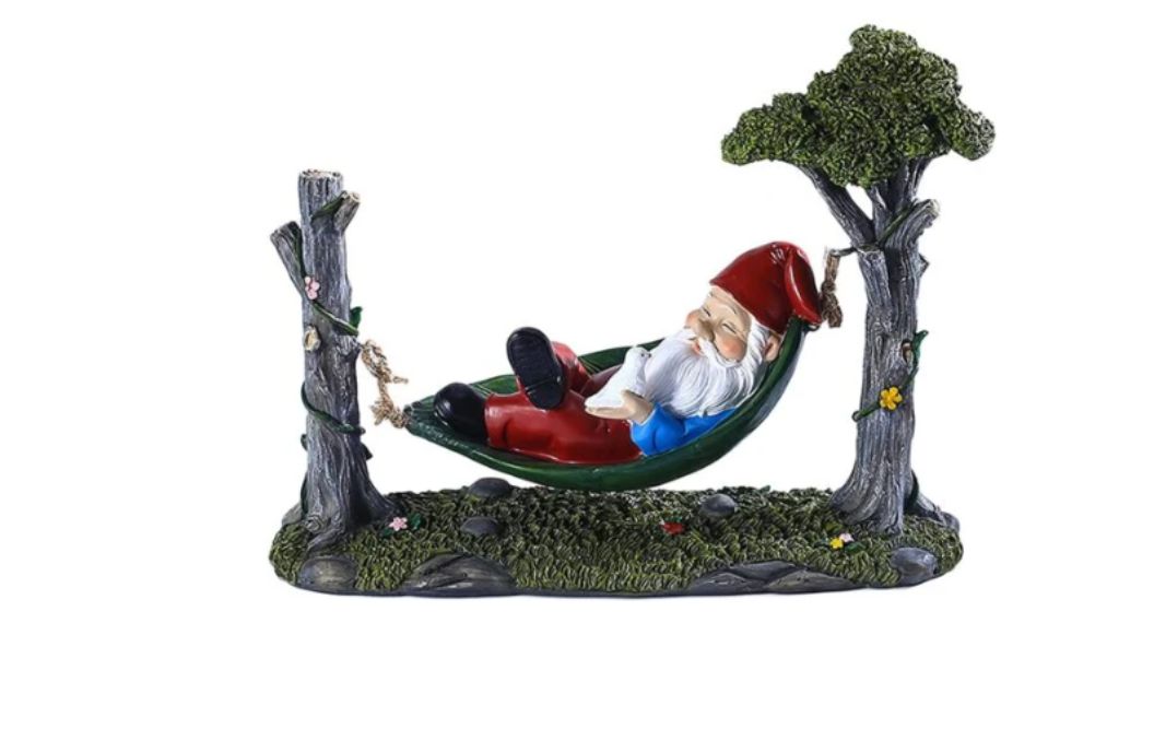 Garden Gnome on Hammock